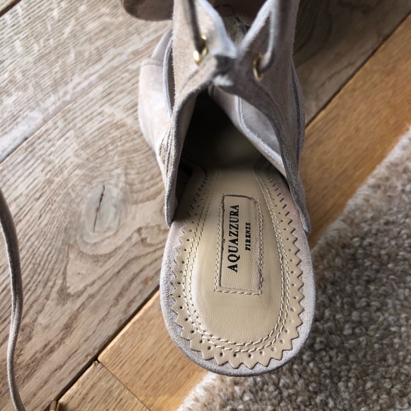 Aquazzura nude suede heel - Picture 4 of 5